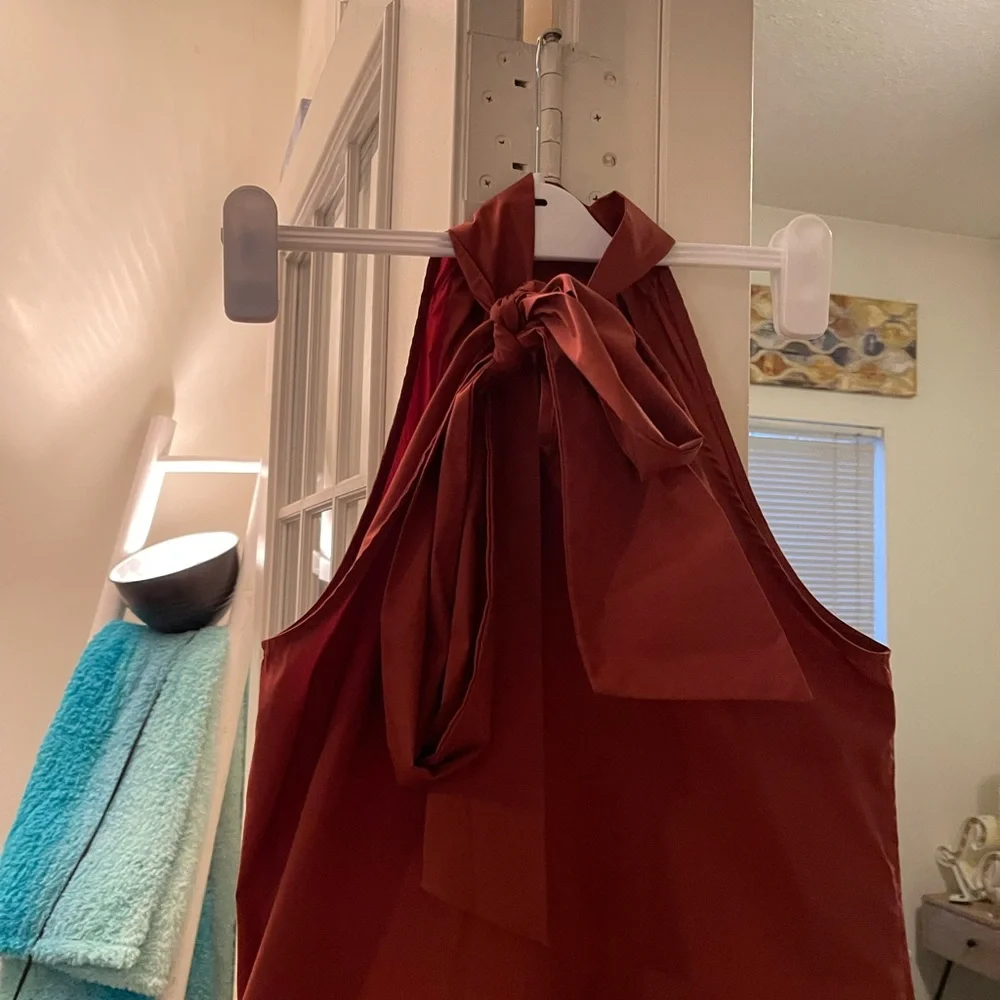 Rust Halter Neck Blouse - Picture 7 of 8